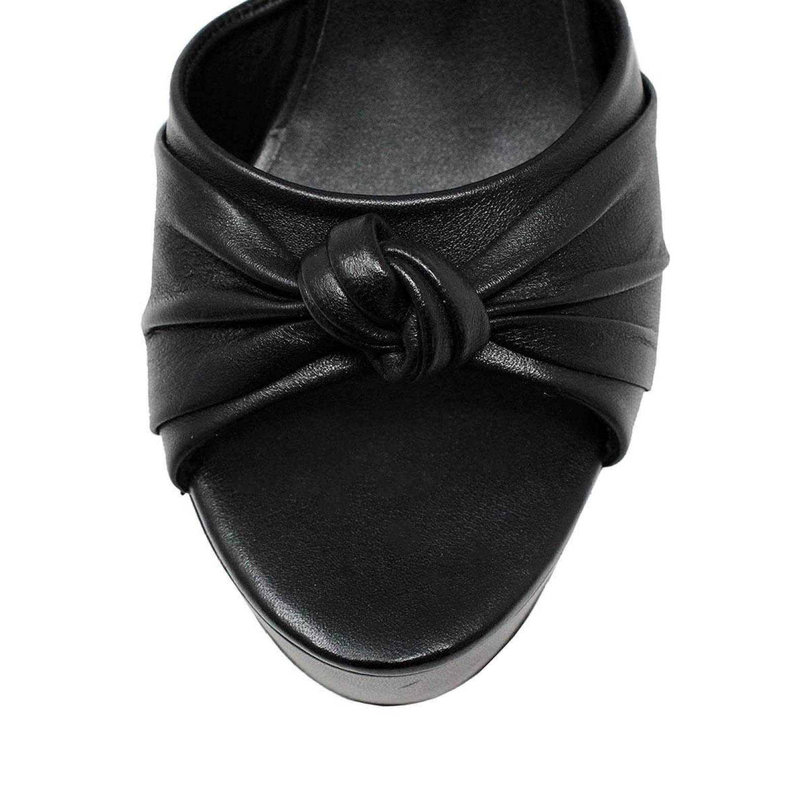 ALEXA 135 - Negro Regina Romero Zapato Sandalia Plataforma Tacon Alto Para Dama en Piel 
