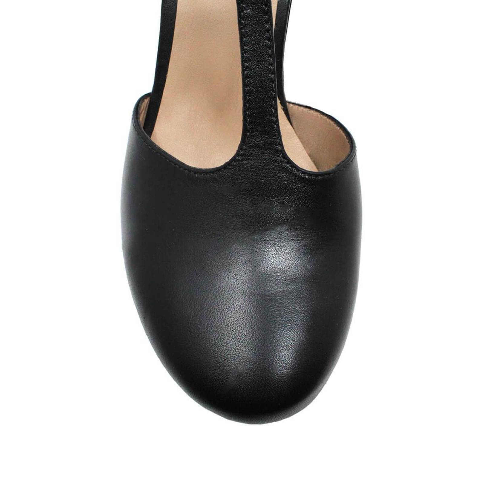 MON 150 - Negro Regina Romero Zapato Plataforma Tacon Alto para Dama en Piel 