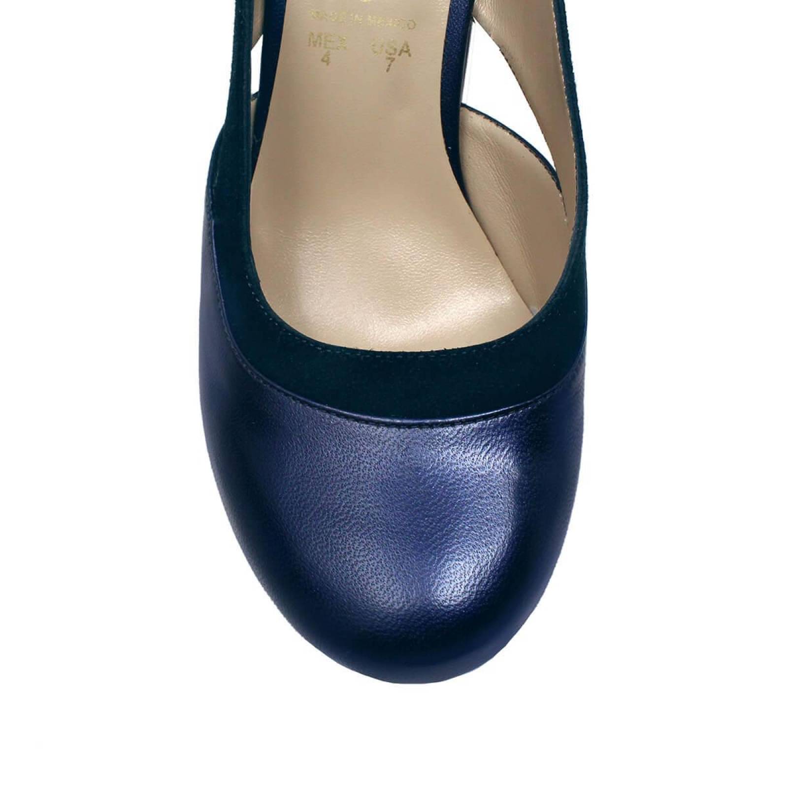 DESIRE 135 - Marino Regina Romero Zapato Plataforma Tacon Alto para Dama en Piel