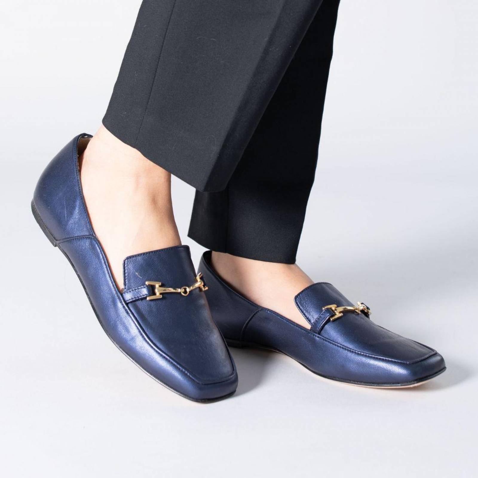 LUA - Marino Regina Romero Zapato Mocasin de Piso para Dama en Piel