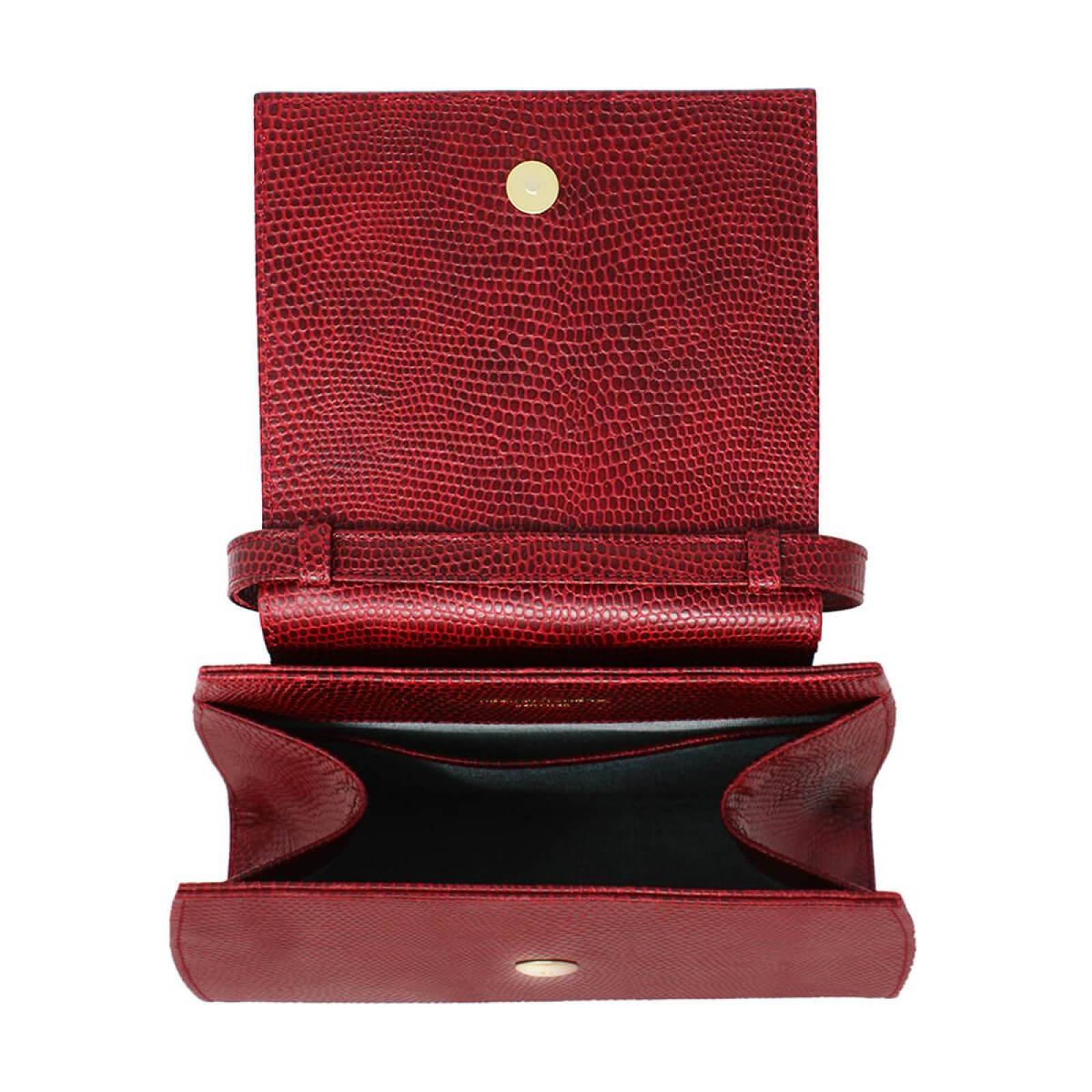 AIMEE - Rojo Regina Romero Accesorio Bolso para Dama en Piel 