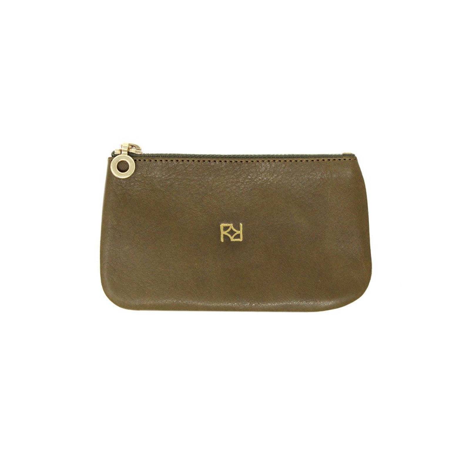 SOPHIE - Verde Olivo Regina Romero Accesorio Monedero para Dama en Piel 