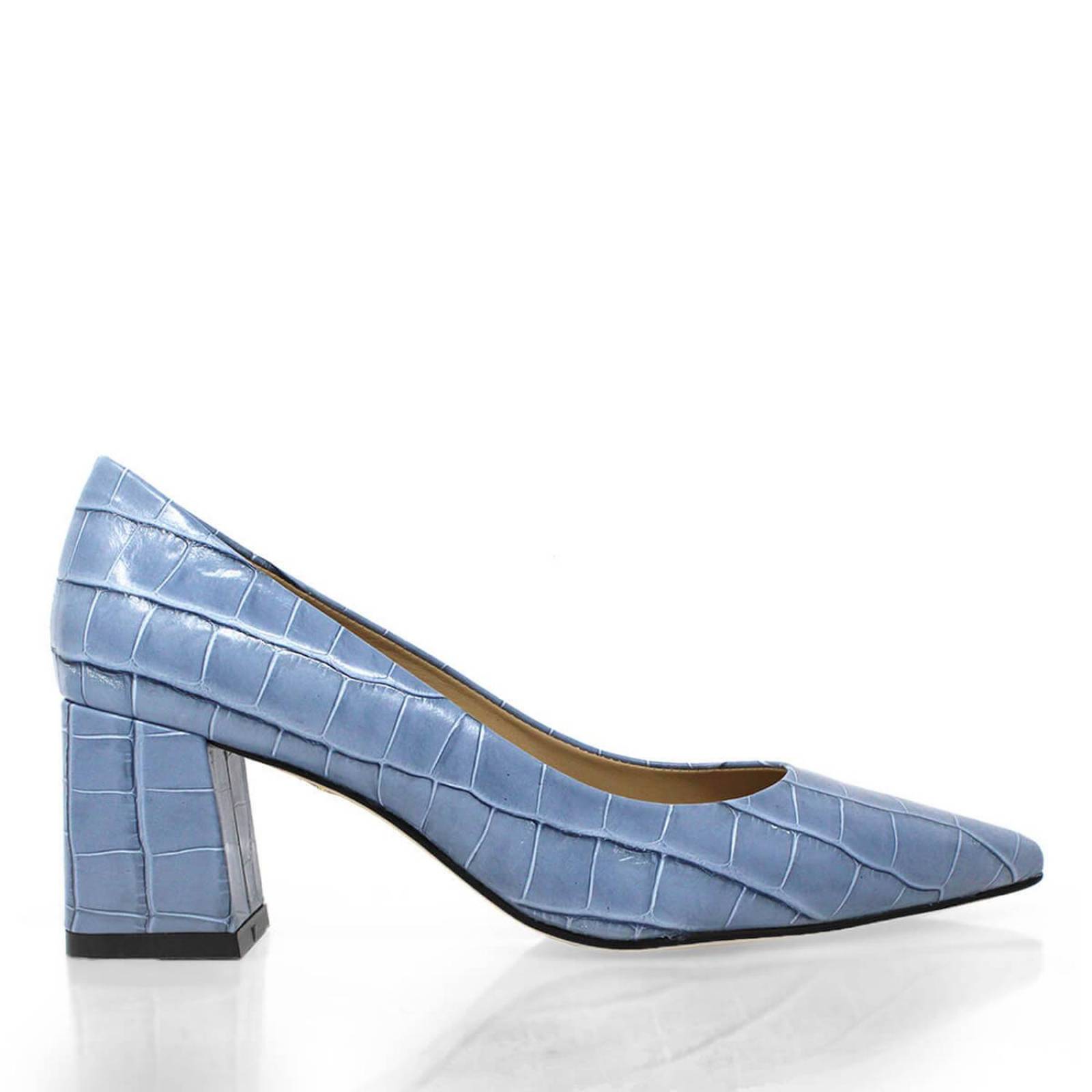 TAMARA 50 - Azul Claro Regina Romero Zapato Zapatilla Tacon Bajo para Dama en Piel 