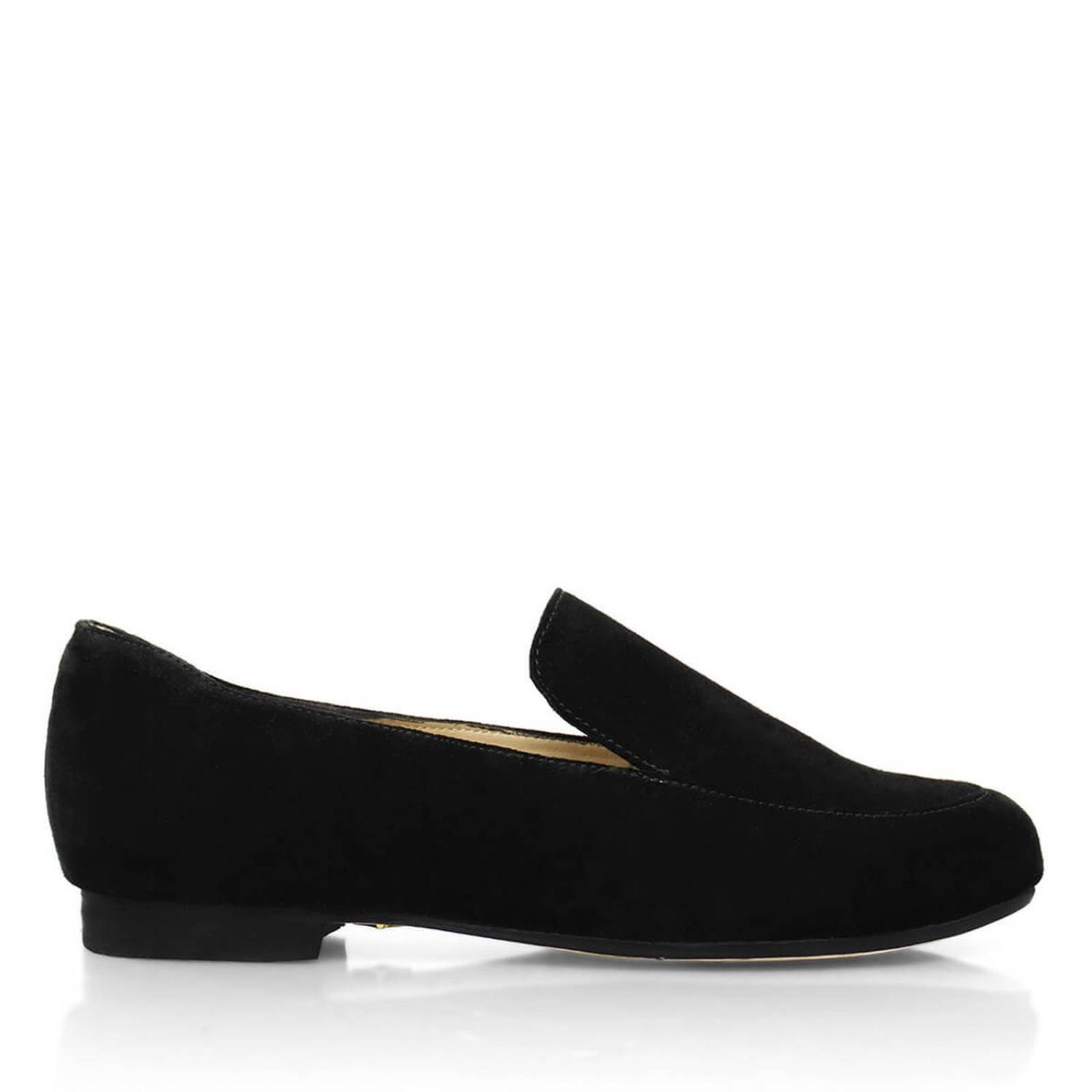 GALA - Negro Regina Romero Zapato Mocasin de Piso para Dama en Piel 