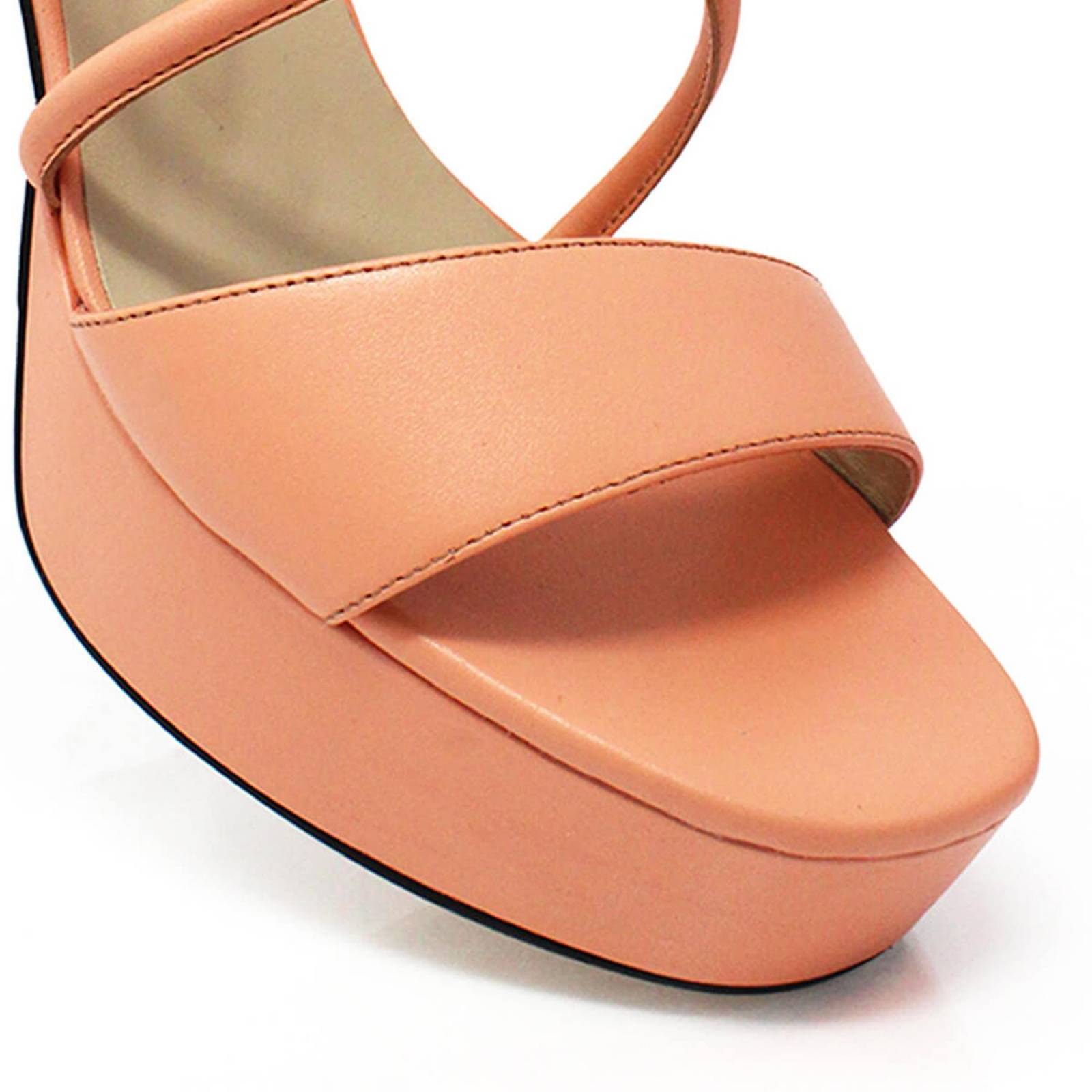 CALIPSO 95 - Coral Regina Romero Zapato Sandalia Plataforma Tacon Alto para Dama en Piel 