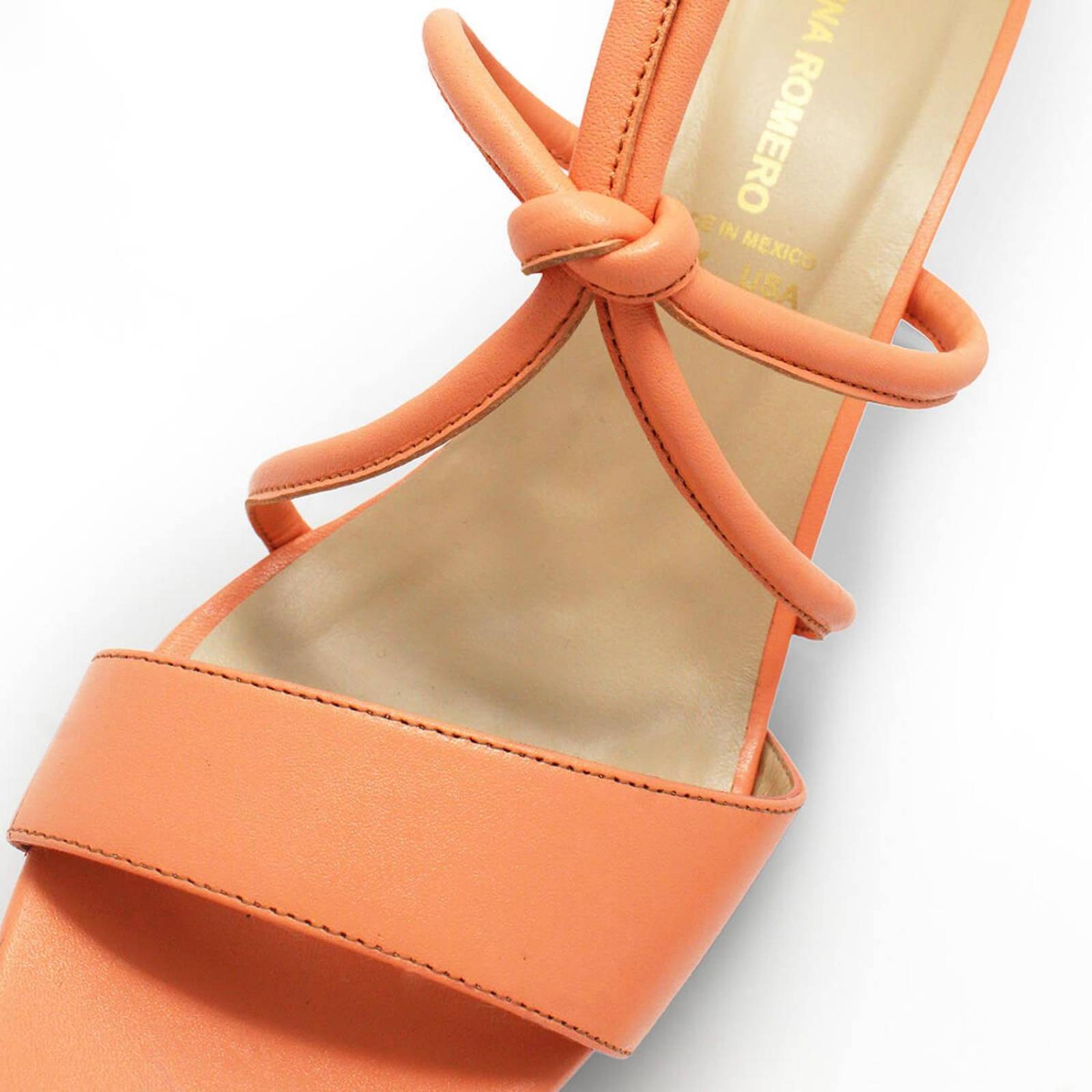 CALIPSO 95 - Coral Regina Romero Zapato Sandalia Plataforma Tacon Alto para Dama en Piel 