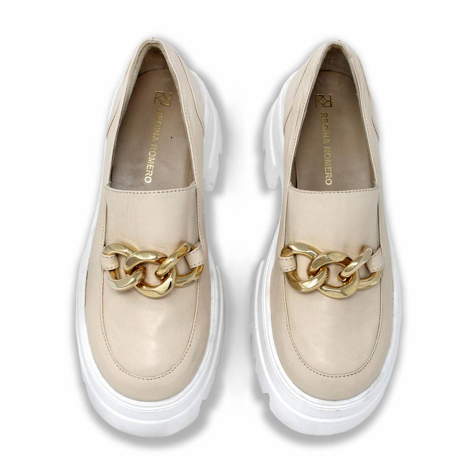 RAQUEL 65 - Latte Regina Romero Zapato Bostoniano Urbano Sport para Dama en Piel 