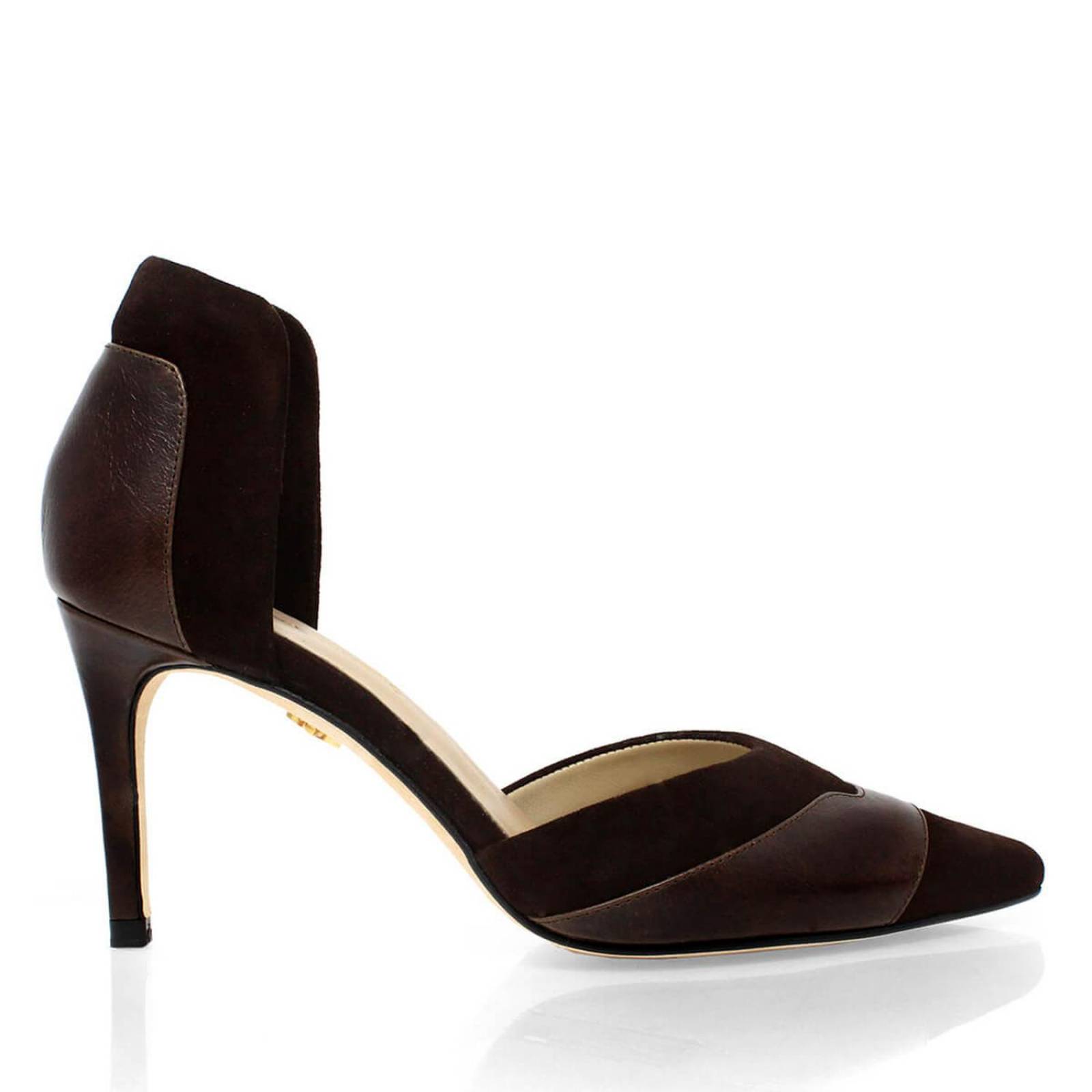 RANIA 75 - Cafe Regina Romero Zapato Zapatilla Tacon Alto para Dama en Piel