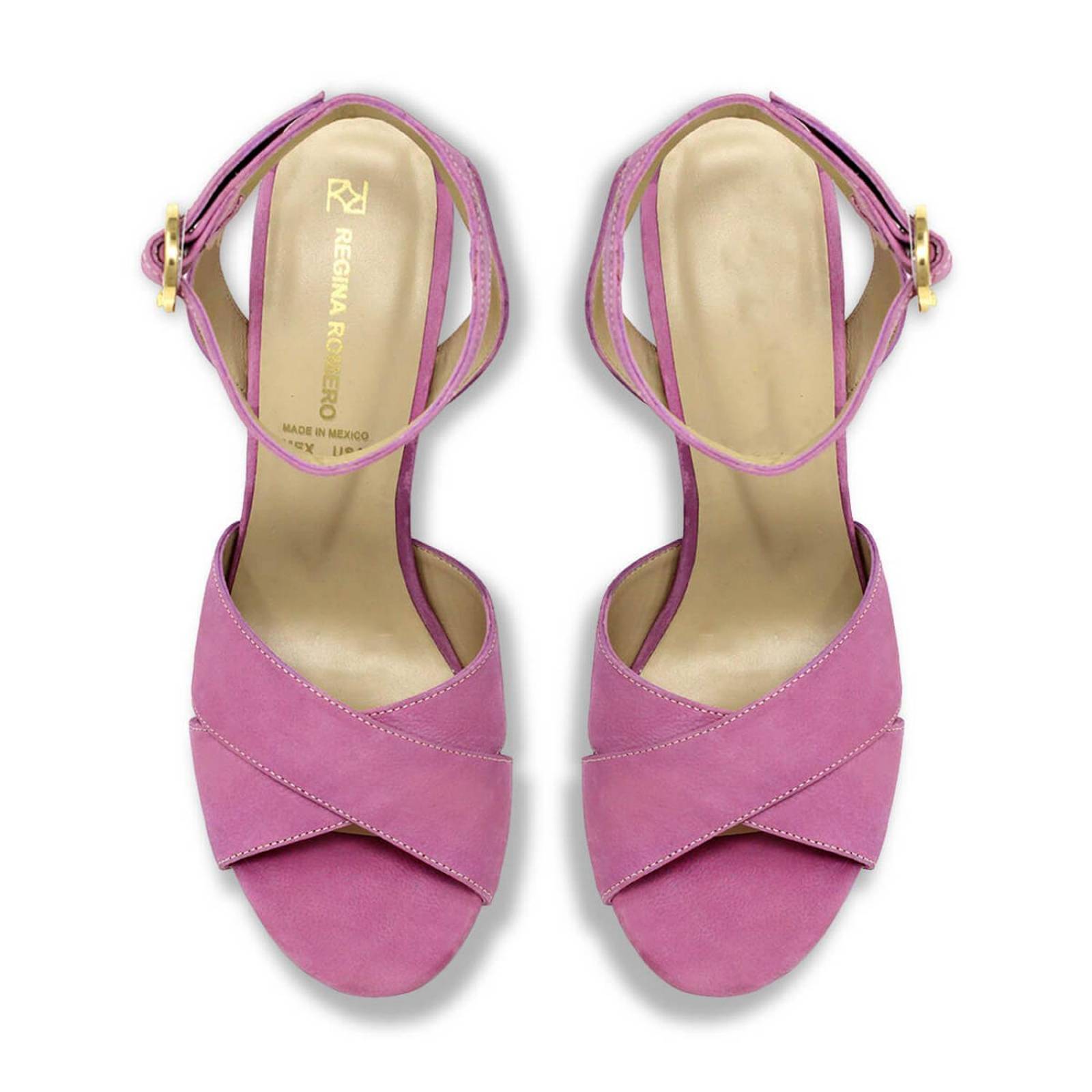 VENUS 120 - Rosa Regina Romero Zapato Sandalia Plataforma Tacon Alto Para Dama en Piel 