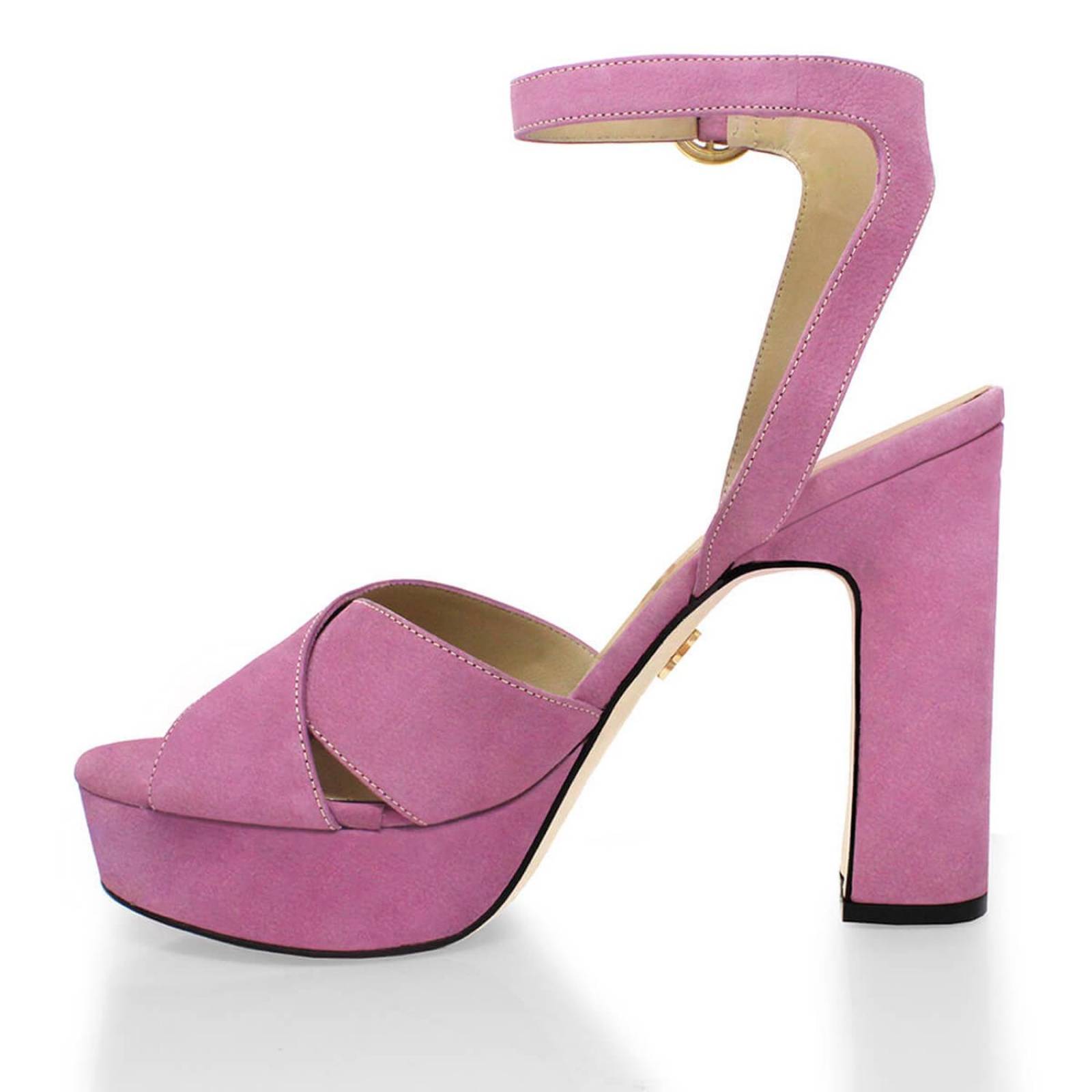 VENUS 120 - Rosa Regina Romero Zapato Sandalia Plataforma Tacon Alto Para Dama en Piel 