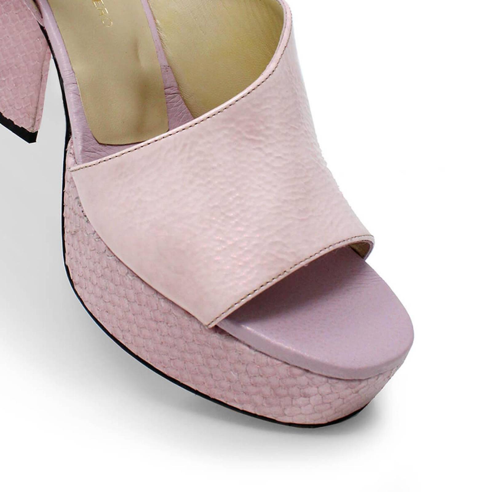 KIANA 95 - Rosa Claro Regina Romero Zapato Sandalia Plataforma Tacon Alto para Dama en Piel 