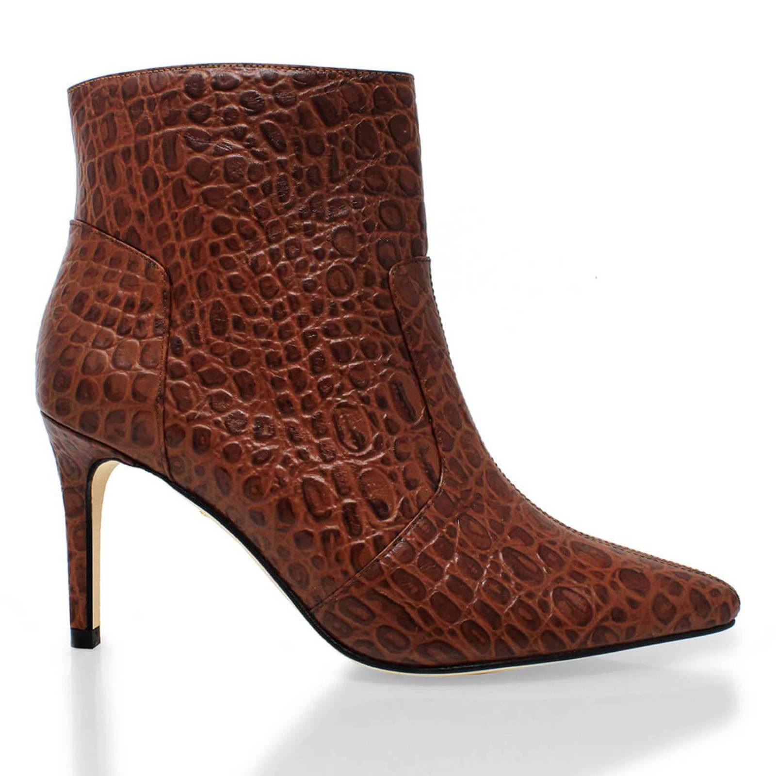 ANTONIA 75 - Cafe Regina Romero Zapato Bota Botin Tacon Alto Para Dama en Piel