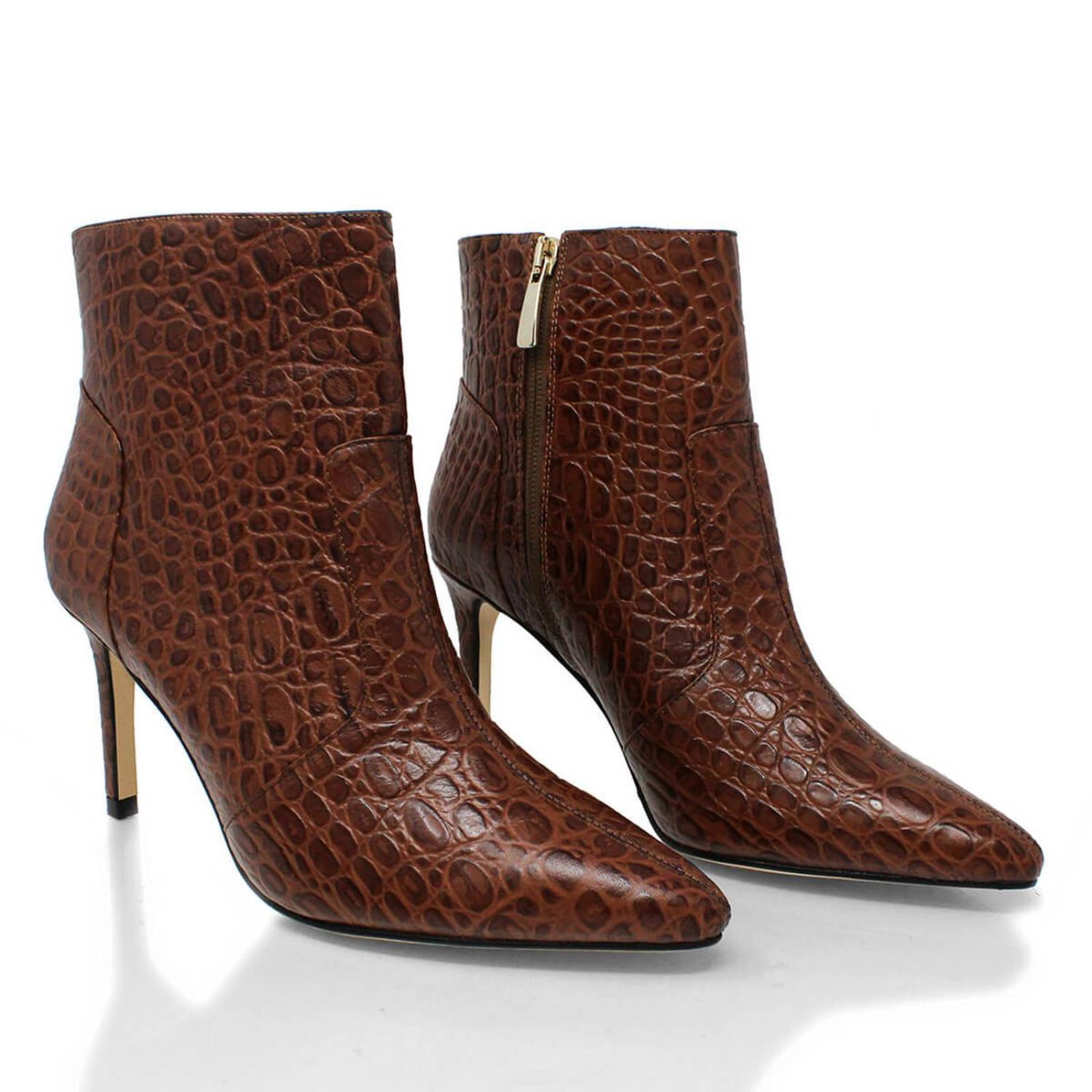 ANTONIA 75 - Cafe Regina Romero Zapato Bota Botin Tacon Alto Para Dama en Piel