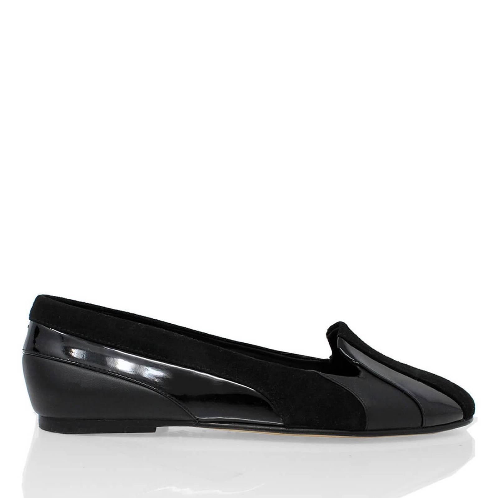 GILDA - Negro Regina Romero Zapato Flat Balerina de Piso Para Dama en Piel 