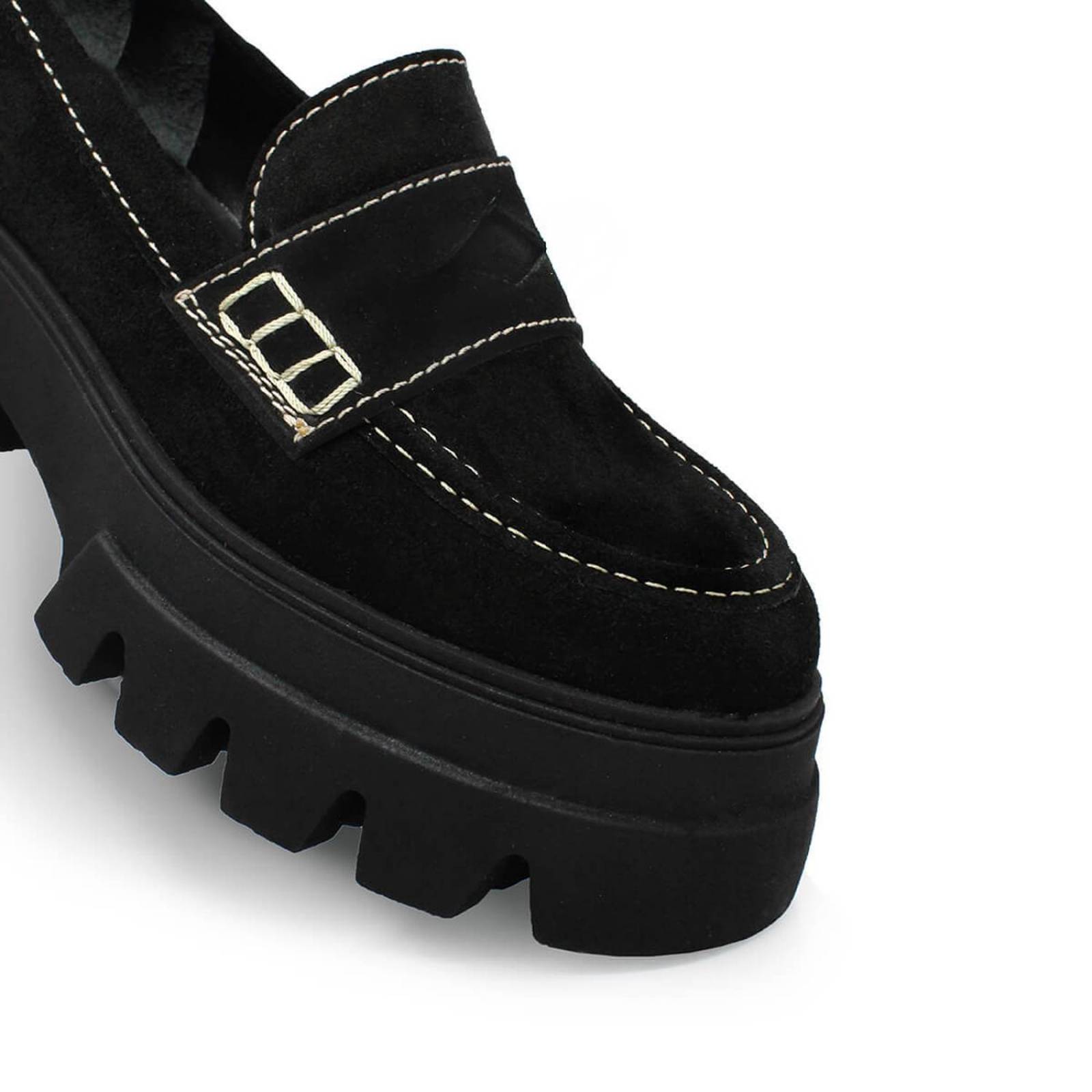 LOVE 65 - Ante Negro Regina Romero Zapato Tenis Urbano Sport Para Dama en Piel 