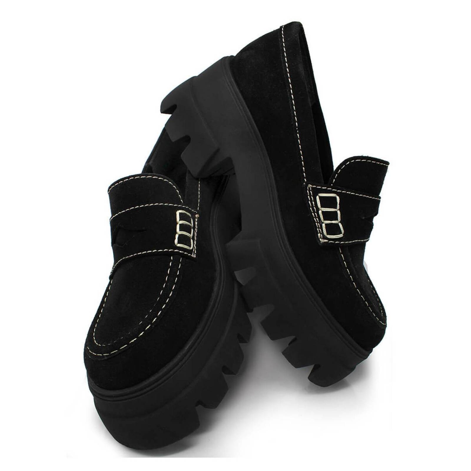 LOVE 65 - Ante Negro Regina Romero Zapato Tenis Urbano Sport Para Dama en Piel 