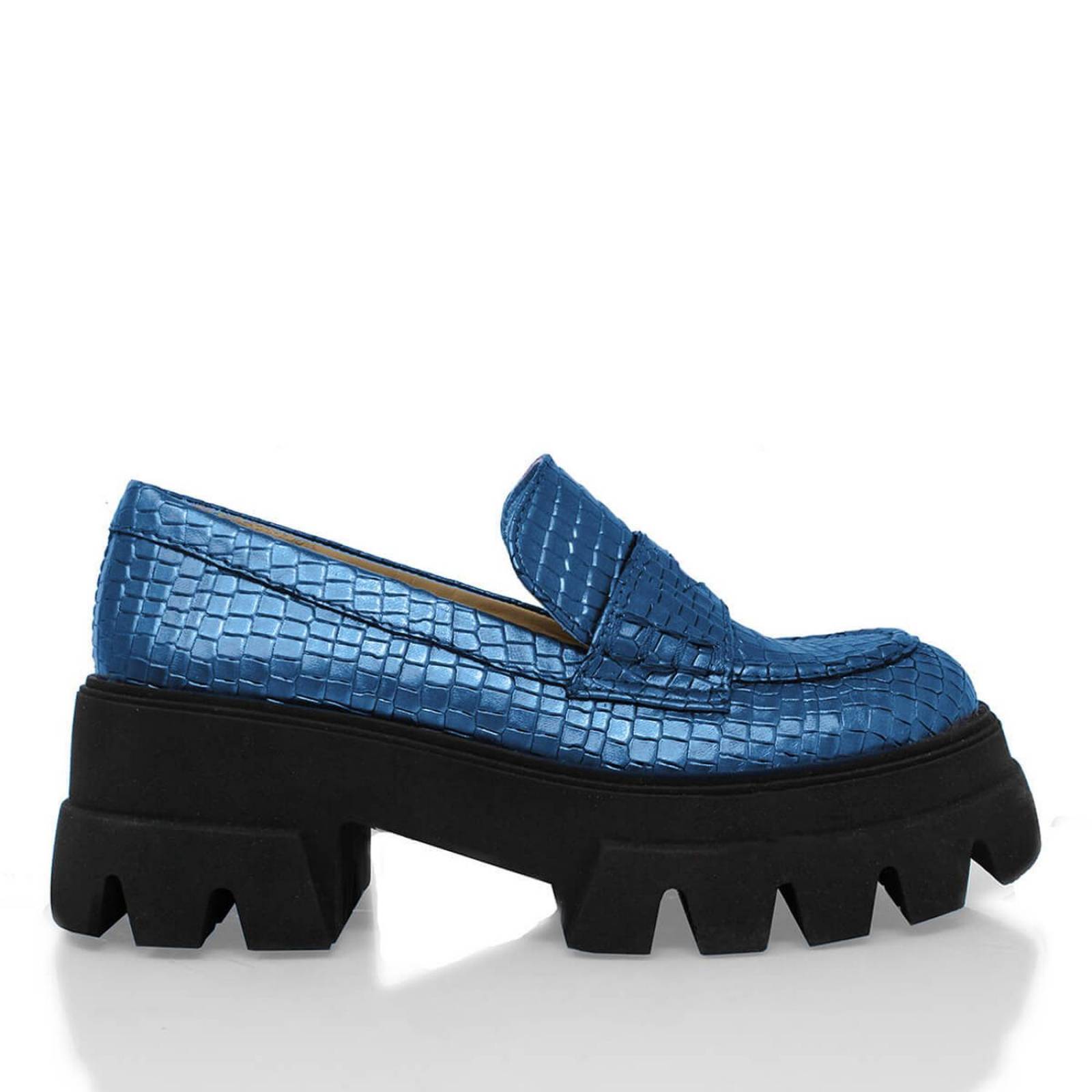 LOVE 65 - Cobalto Regina Romero Zapato Tenis Urbano Sport Para Dama en Piel 