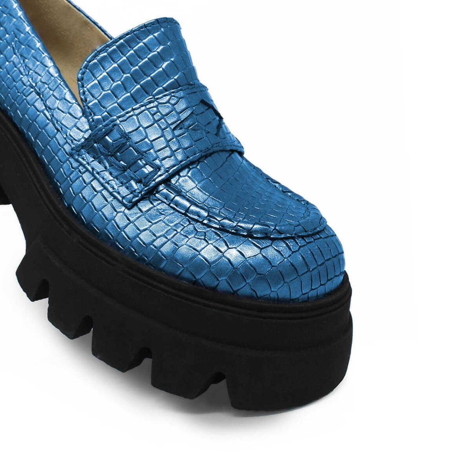 LOVE 65 - Cobalto Regina Romero Zapato Tenis Urbano Sport Para Dama en Piel 