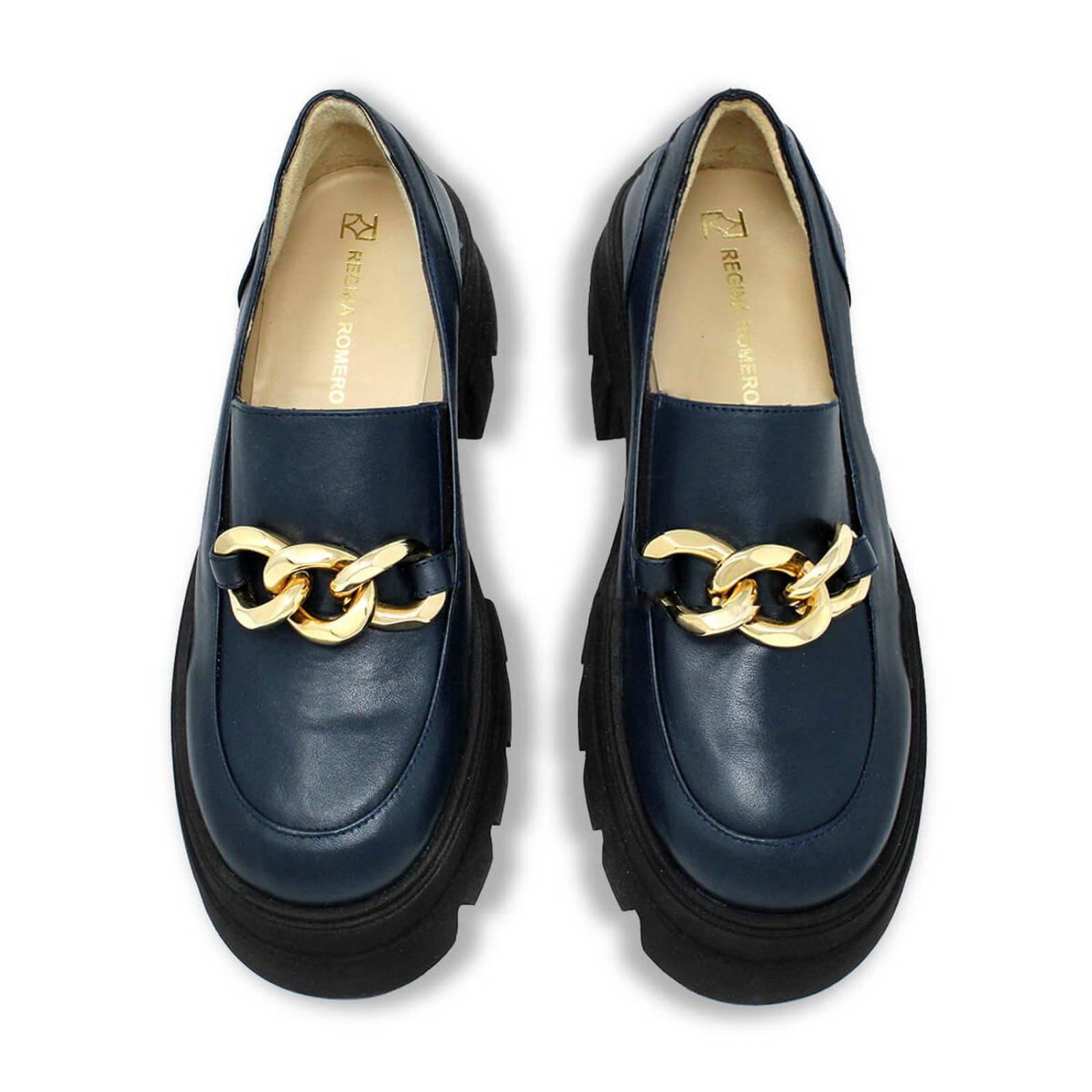 RAQUEL 65 - Azul Marino Regina Romero Zapato Tenis Urbano Sport Para Dama en Piel 