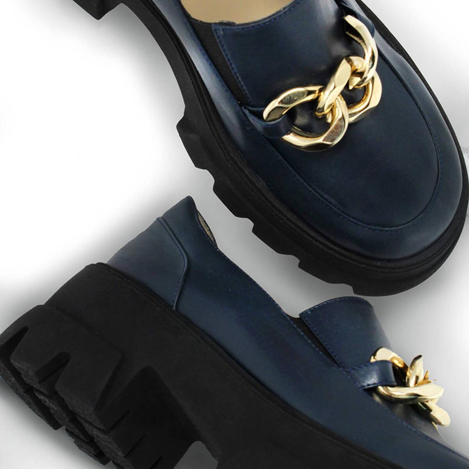 RAQUEL 65 - Azul Marino Regina Romero Zapato Tenis Urbano Sport Para Dama en Piel 