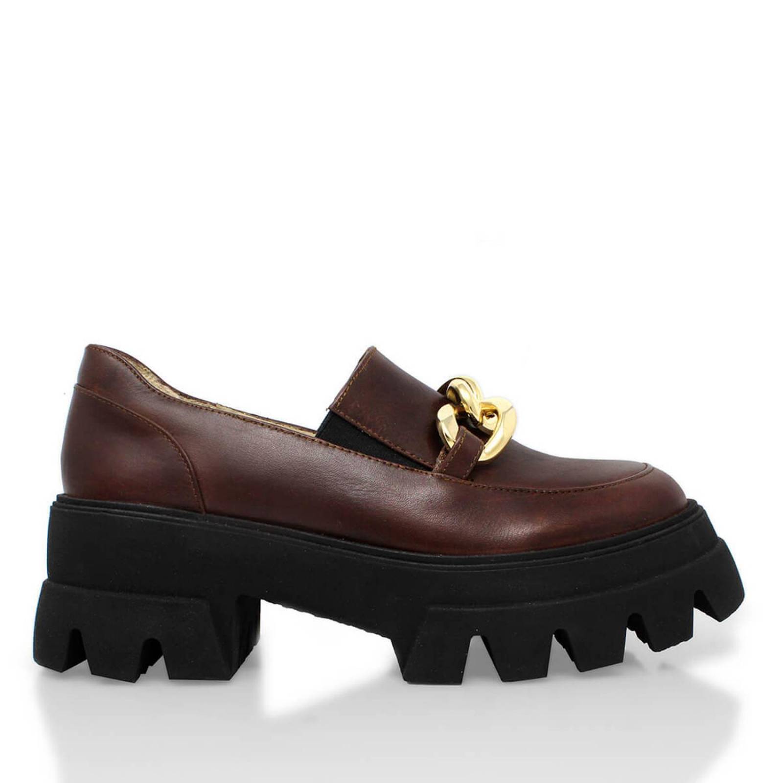 RAQUEL 65 - Cafe Oscuro Regina Romero Zapato Tenis Urbano Sport Para Dama en Piel 