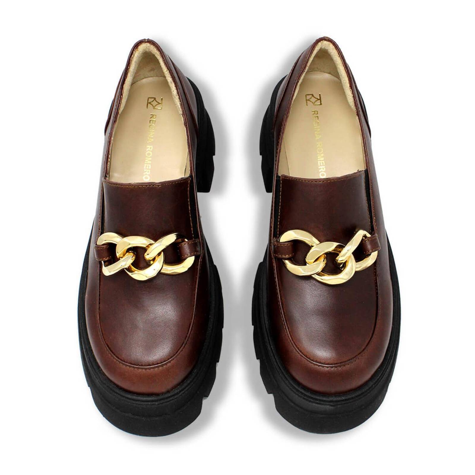 RAQUEL 65 - Cafe Oscuro Regina Romero Zapato Tenis Urbano Sport Para Dama en Piel 