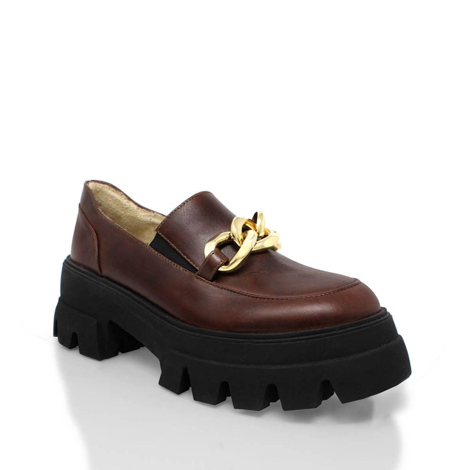 RAQUEL 65 - Cafe Oscuro Regina Romero Zapato Tenis Urbano Sport Para Dama en Piel 