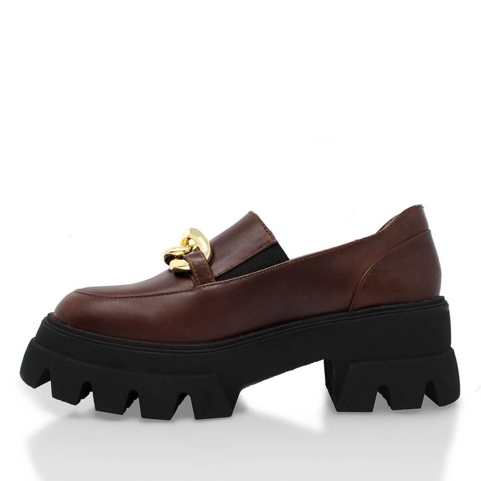 RAQUEL 65 - Cafe Oscuro Regina Romero Zapato Tenis Urbano Sport Para Dama en Piel 