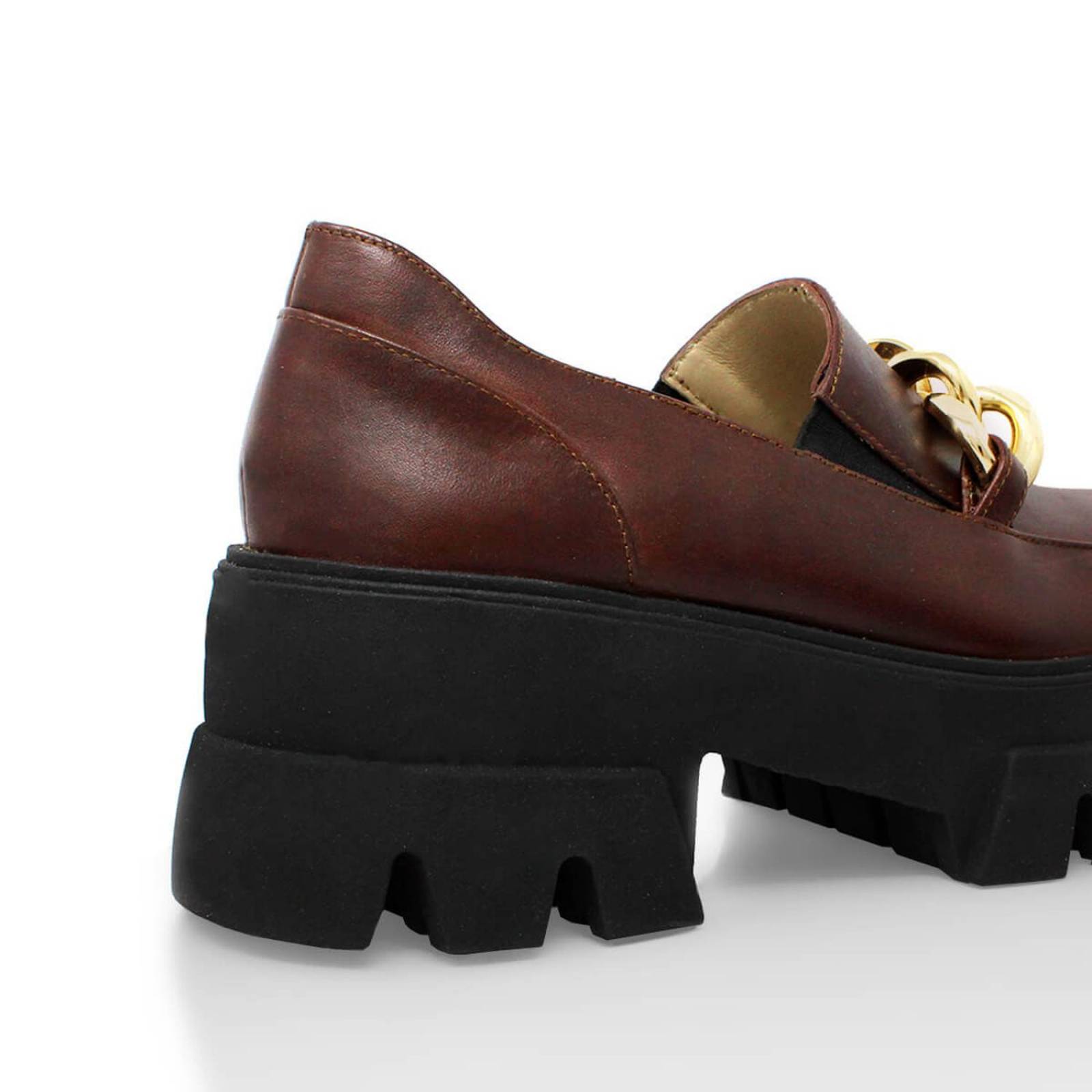 RAQUEL 65 - Cafe Oscuro Regina Romero Zapato Tenis Urbano Sport Para Dama en Piel 