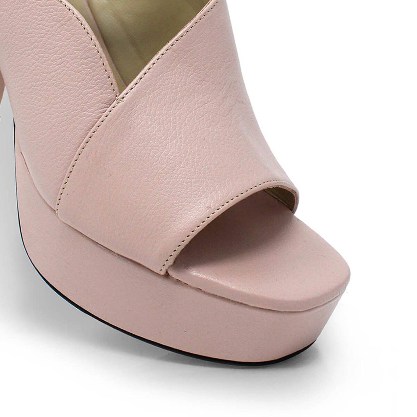 LETICIA 95 - Rosa Claro Regina Romero Zapato Sandalia Plataforma Tacon Alto Para Dama en Piel