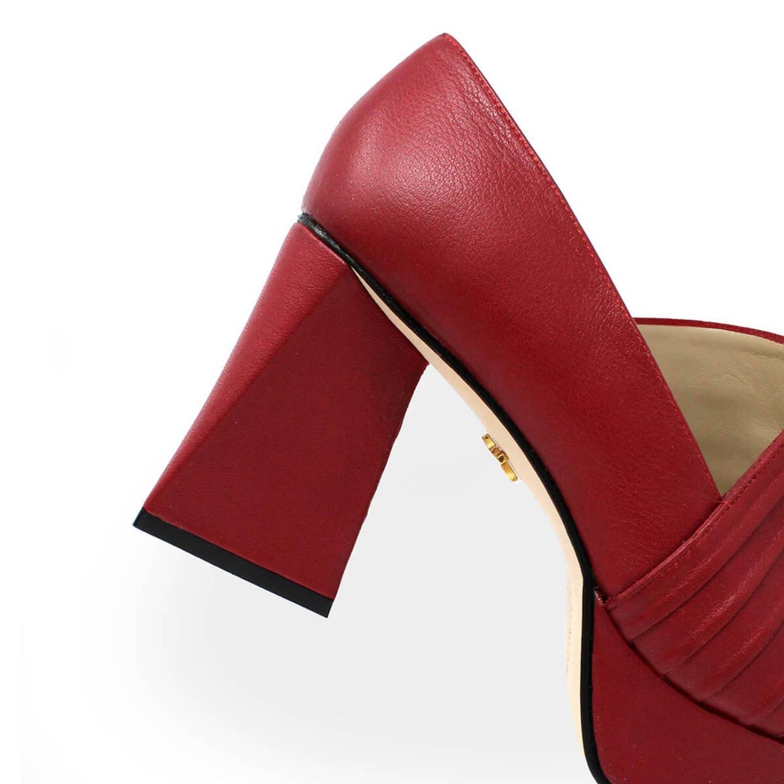 MIRELLE 95 - Rojo Regina Romero Zapato Plataforma Tacon Alto Para Dama en Piel