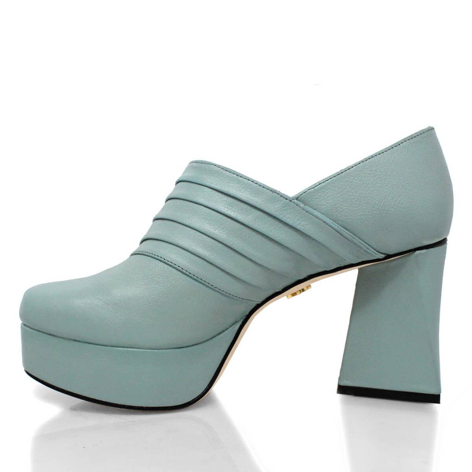 MIRELLE 95 - Menta Regina Romero Zapato Plataforma Tacon Alto Para Dama en Piel 