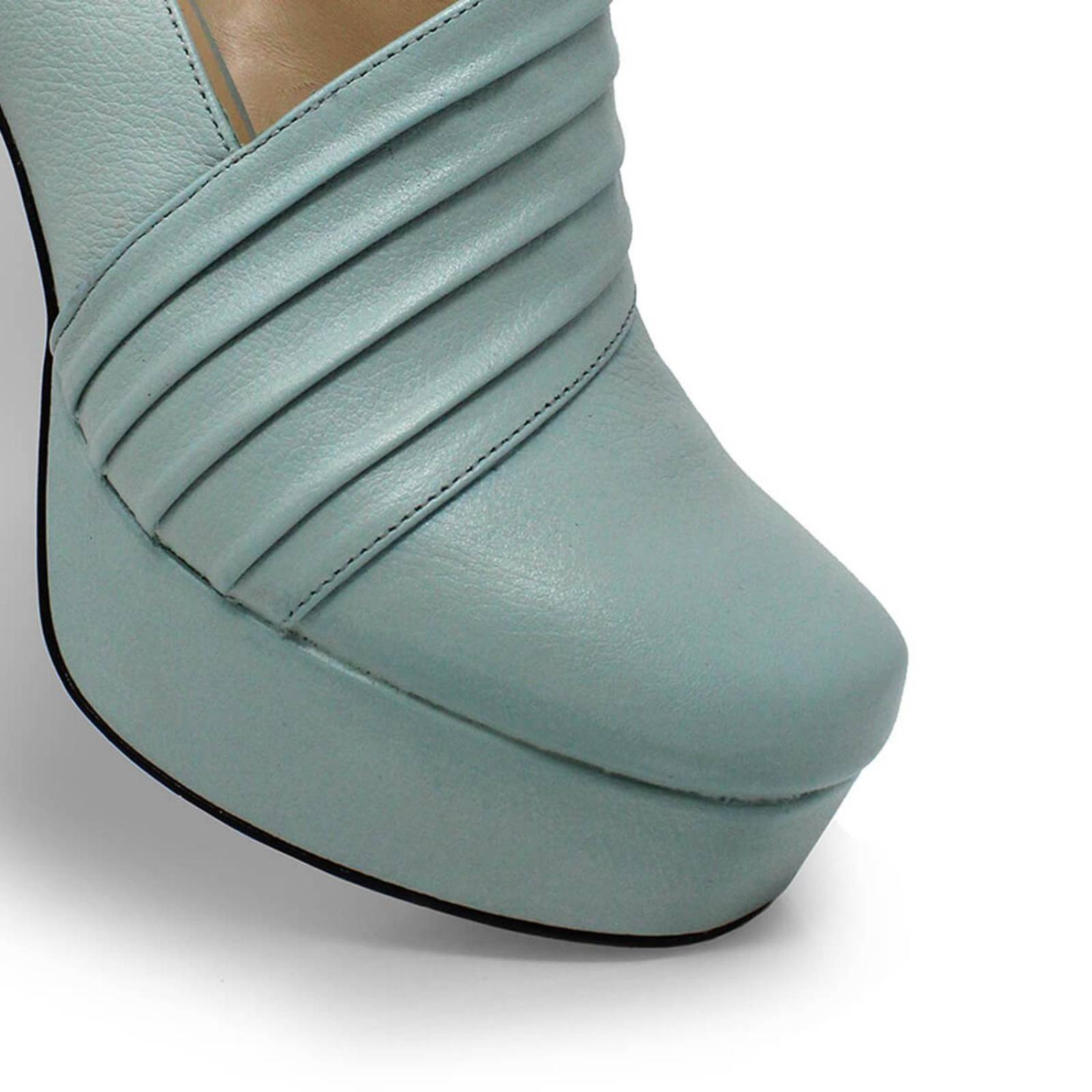 MIRELLE 95 - Menta Regina Romero Zapato Plataforma Tacon Alto Para Dama en Piel 