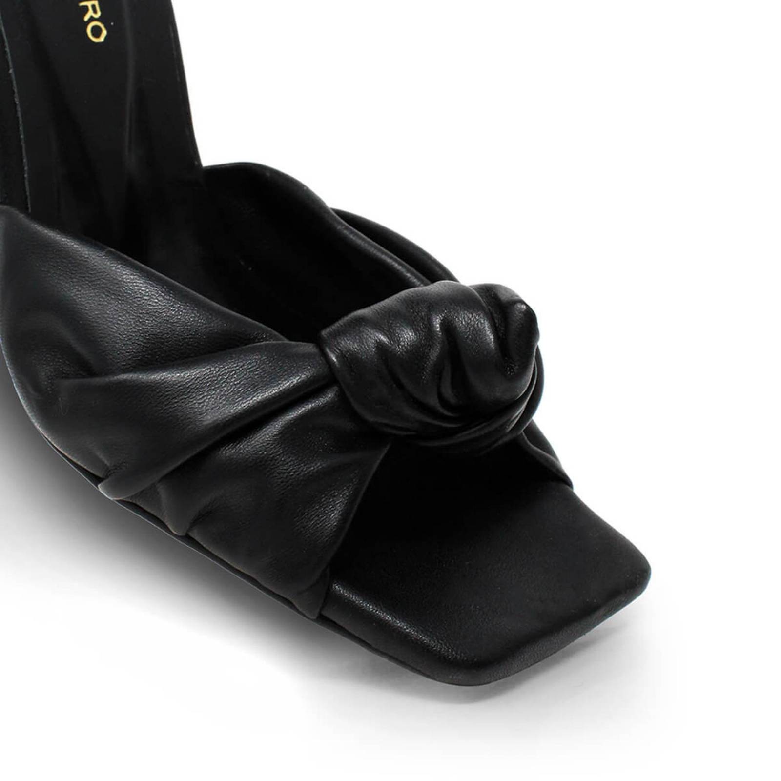 MIRANDA 100 - Negro Regina Romero Zapato Sandalia Zapatilla Tacon Alto Para Dama en Piel