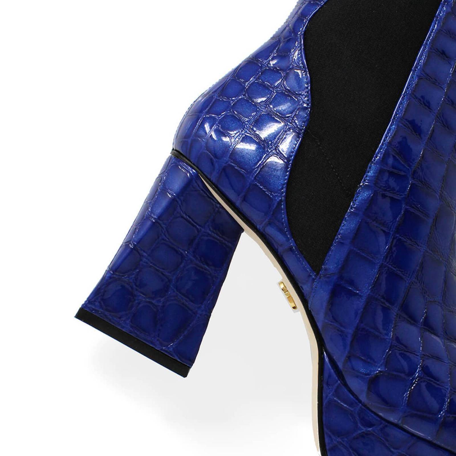 MELANIE 95 - Azul Rey Regina Romero Zapato Bota Botin Plataforma Tacon Alto Para Dama en Piel 