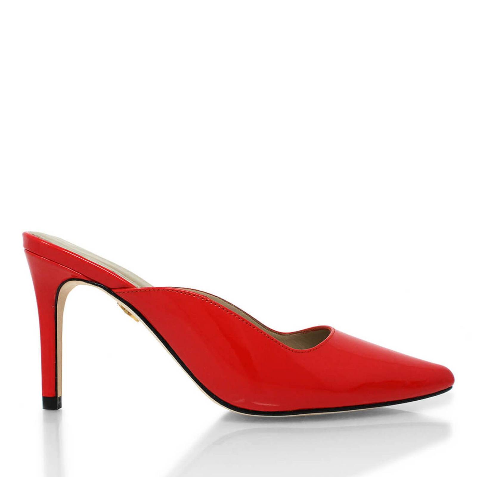 COSMO 80 - Charol Rojo Geranio Regina Romero Zapato Zapatilla Tacon Alto Para Dama en Piel 