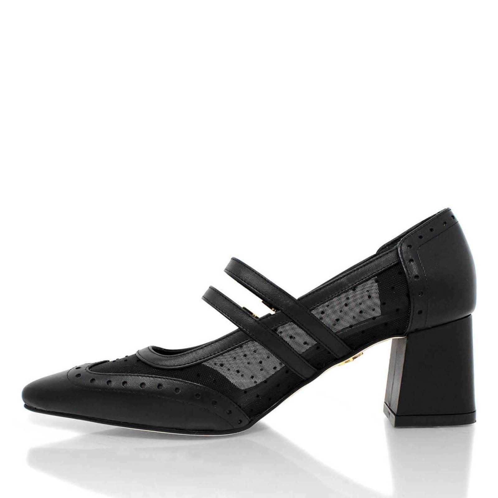 SUKI 50 - Negro Regina Romero Zapato Zapatilla Tacon Bajo Para Dama en Piel 