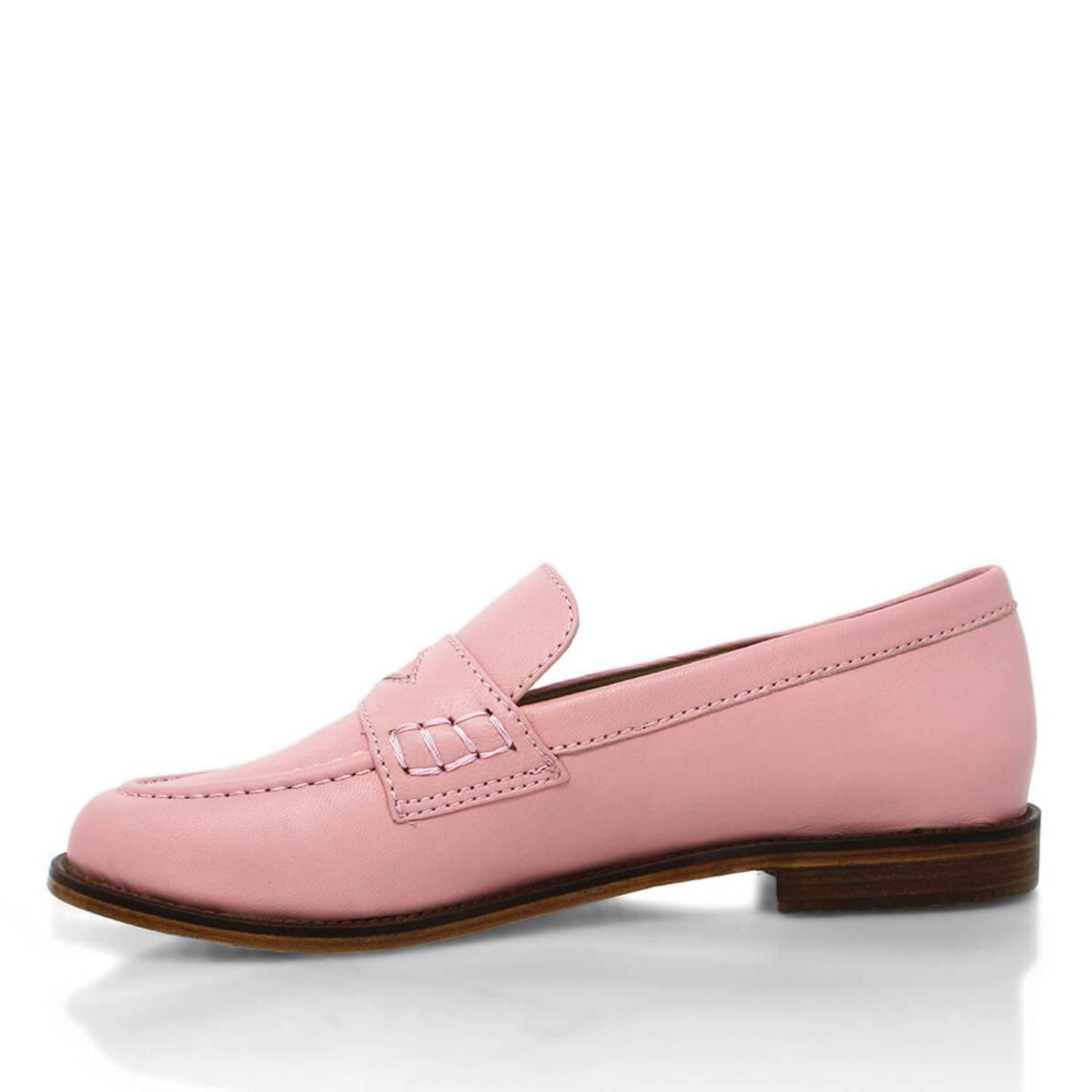 PENNY - Rosa Claro Regina Romero Zapato Mocasin de Piso Para Dama en Piel 