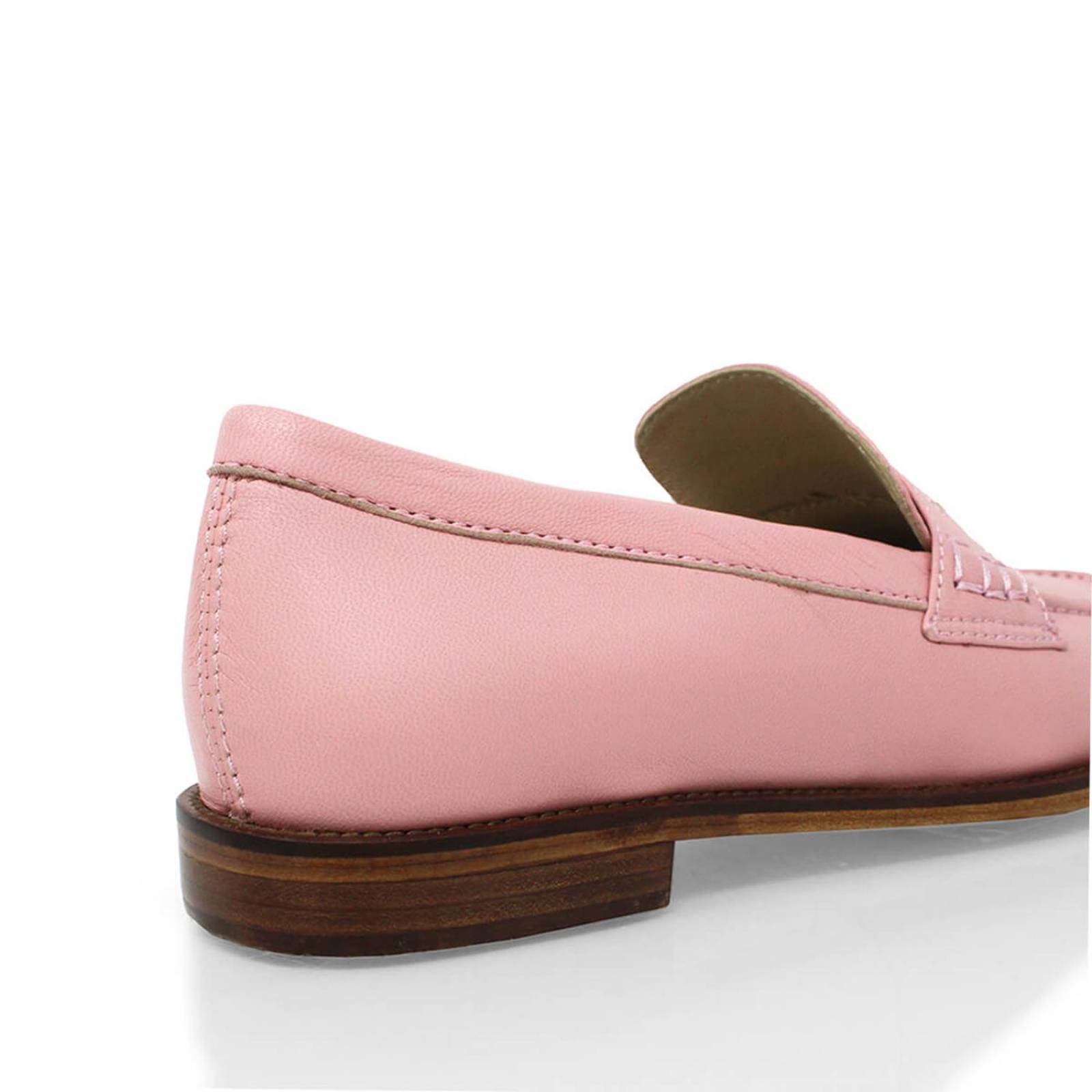 PENNY - Rosa Claro Regina Romero Zapato Mocasin de Piso Para Dama en Piel 