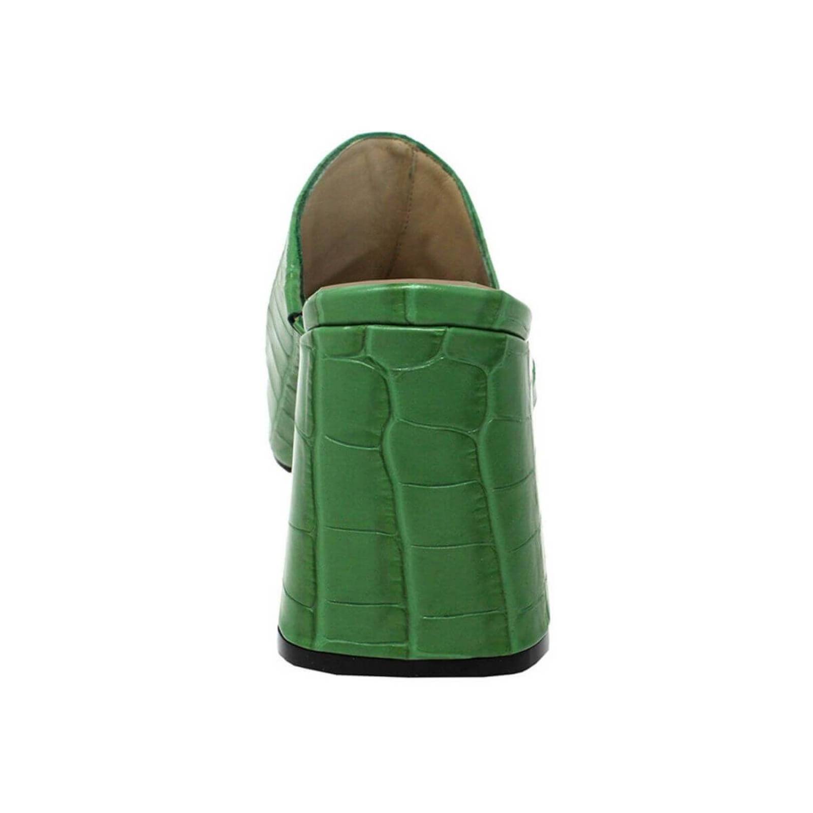 DENISE 80 - Verde Regina Romero Zapato Zapatilla Tacon Alto Para Dama en Piel