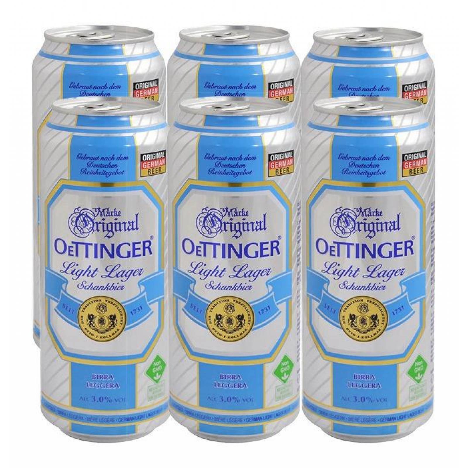 Cerveza Oettinger Light Lager Six Pack 500 Ml C/u 