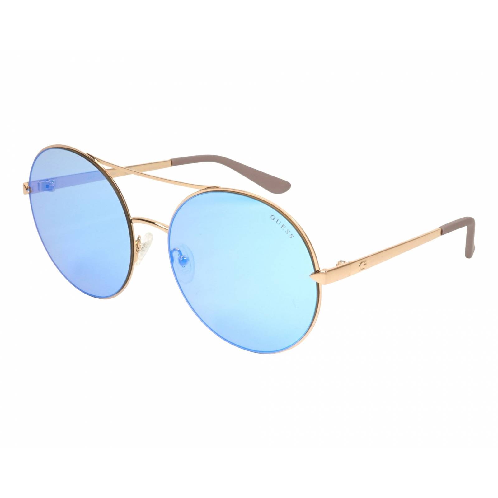 Lentes de Sol GUESS Redondo para Mujer Modelo GU7559 Color Oro Rosa
