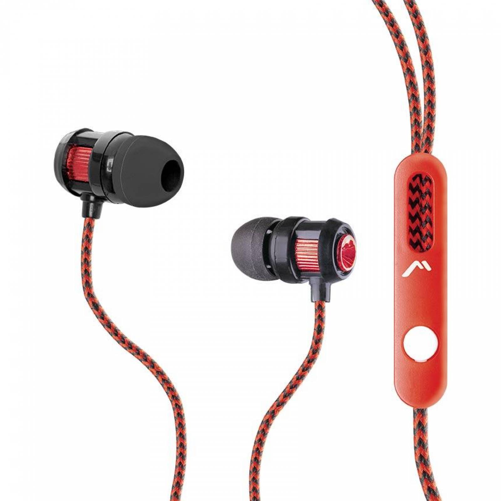 Audífonos manos libres con cable reforzado Mitzu MH-0013 Rojo