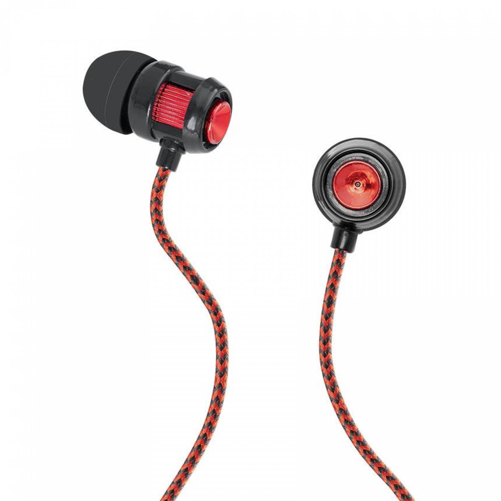 Audífonos manos libres con cable reforzado Mitzu MH-0013 Rojo