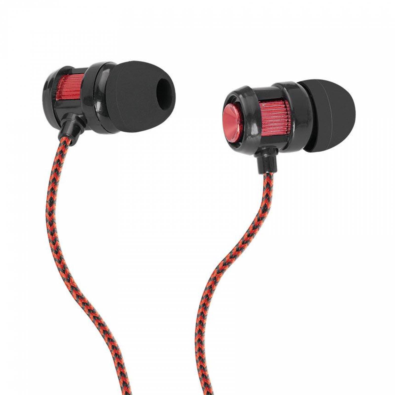 Audífonos manos libres con cable reforzado Mitzu MH-0013 Rojo