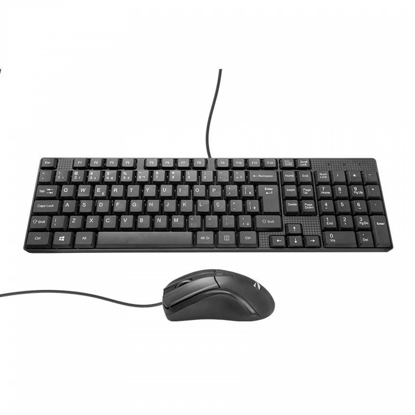 Kit de teclado multimedia texturizado y mouse Green Leaf 18-8323 