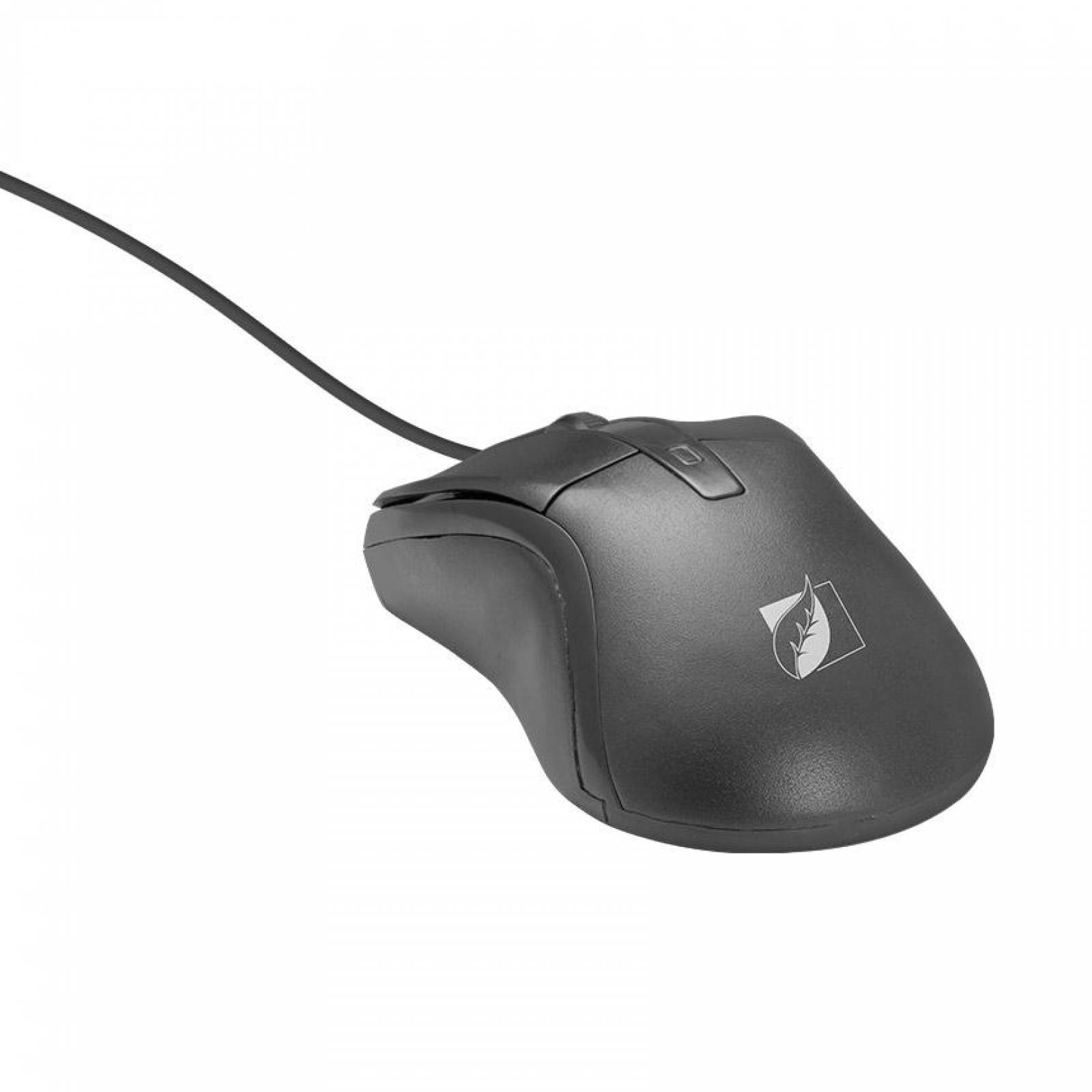 Kit de teclado multimedia texturizado y mouse Green Leaf 18-8323 