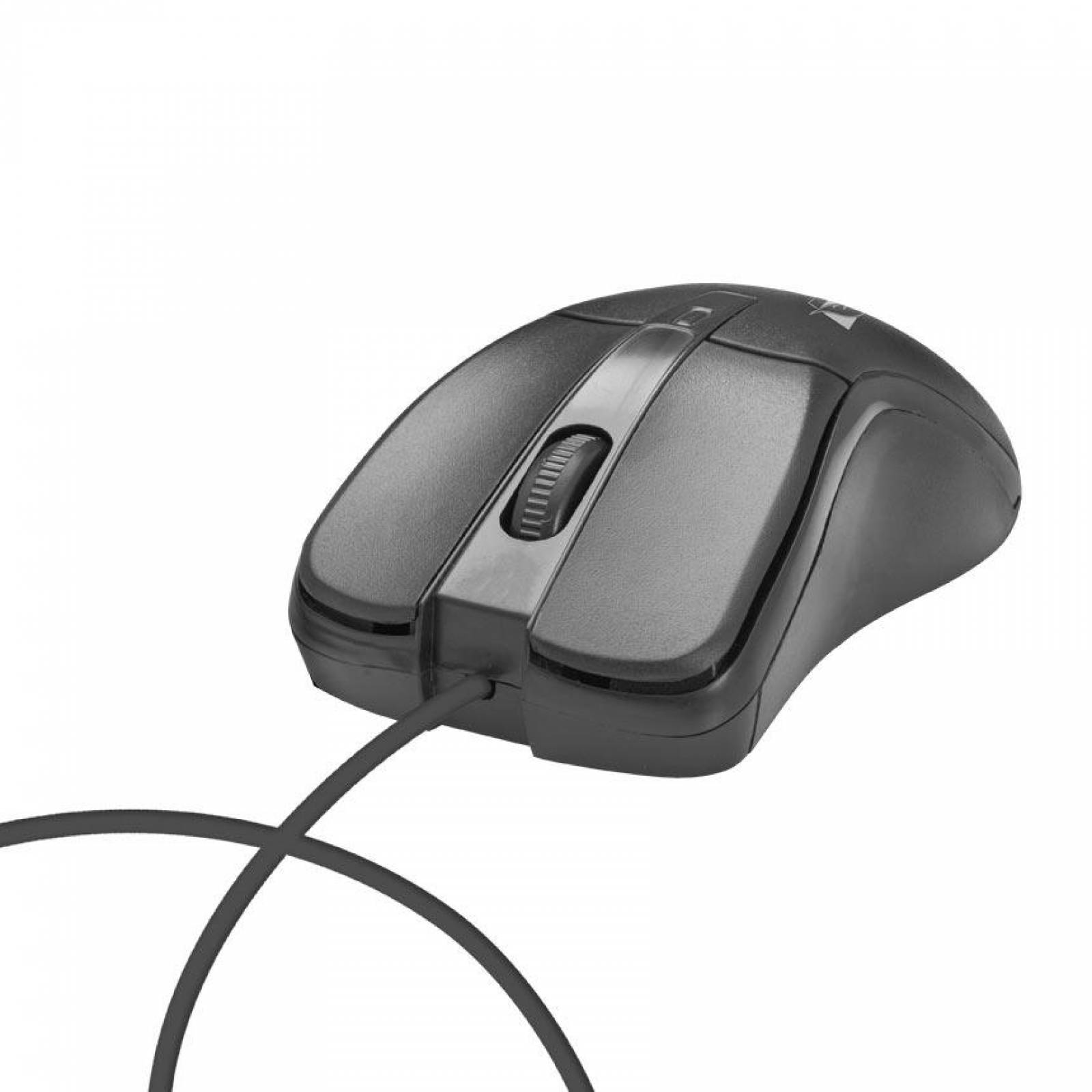 Kit de teclado multimedia texturizado y mouse Green Leaf 18-8323 