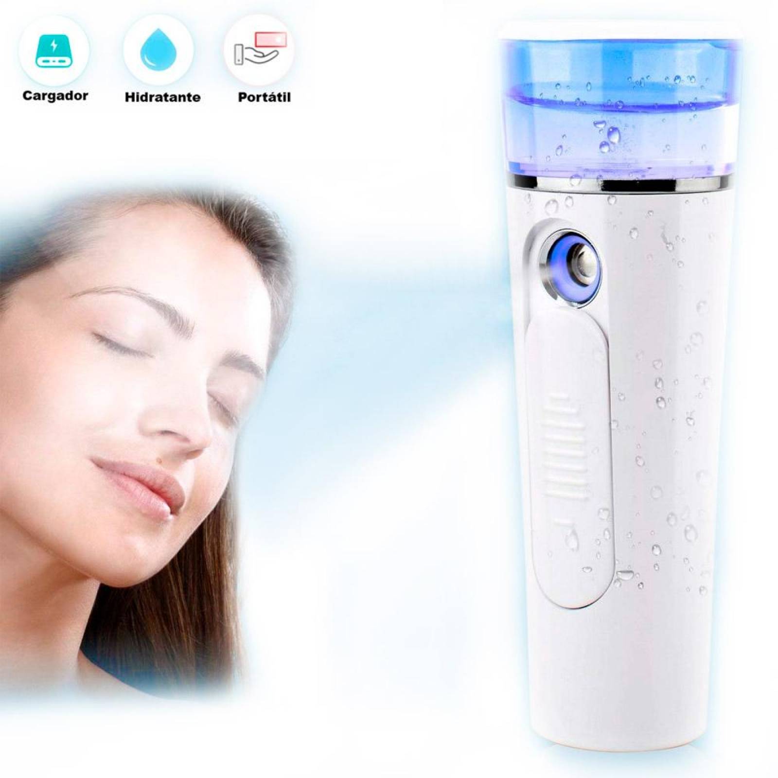 Nano Spray Humidificador Facial Vak 701 Humecta Y Power Bank 
