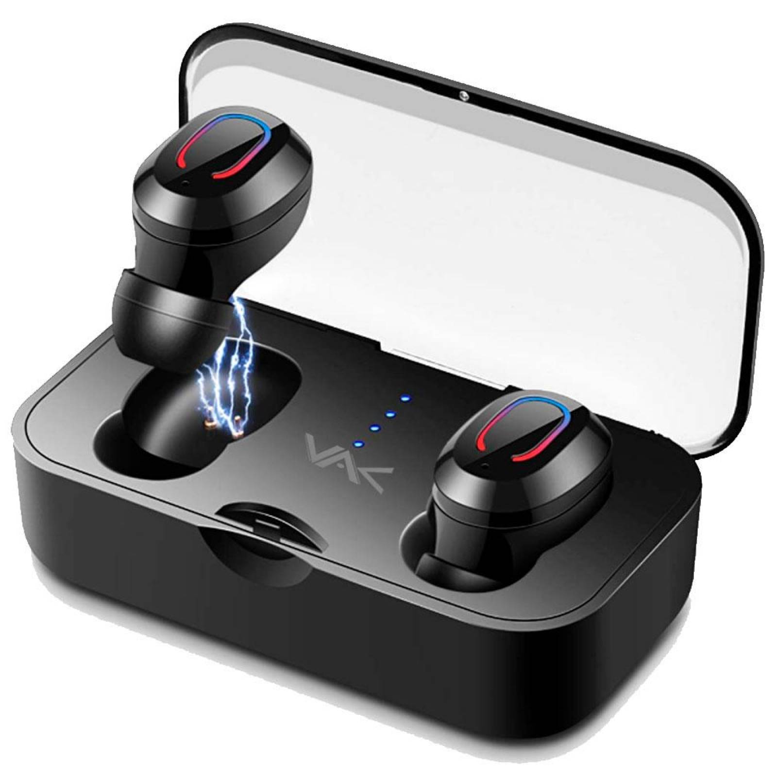 AUDIFONOS VAK T18 BLUETOOTH BASE DE CARGA MANOS LIBRES TWS .